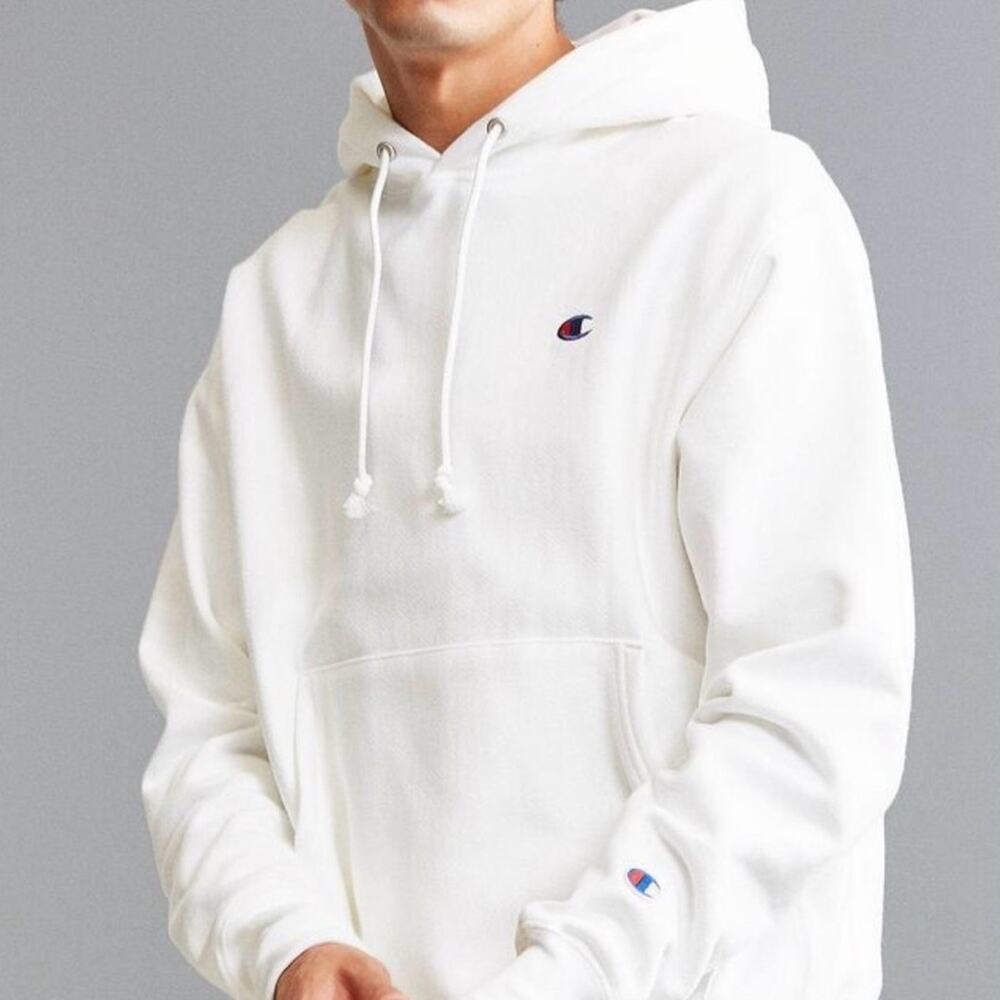 Champion Reverse Weave Classic White Men's Hoodie Vtg Y2K 90s Medium